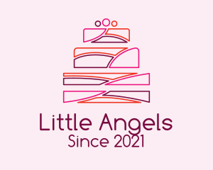 Wedding - Multicolor Wedding Cake logo design