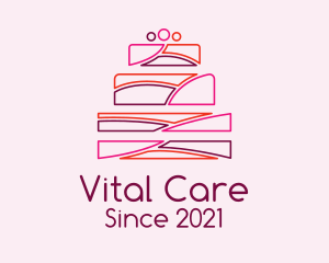 Cake Shop - Multicolor Wedding Cake logo design
