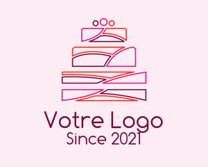 Pastry Chef - Multicolor Wedding Cake logo design