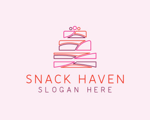 Wedding Cake Dessert logo design