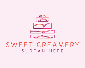 Wedding Cake Dessert logo design