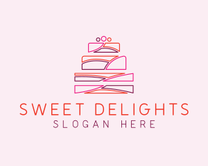 Wedding Cake Dessert logo design