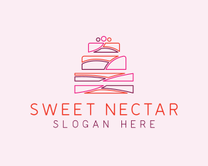 Wedding Cake Dessert logo design