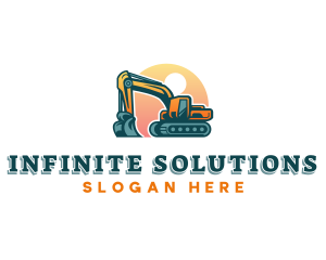 Excavator Digging Machinery Logo