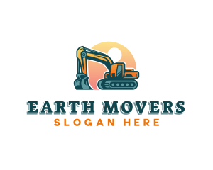 Excavation - Excavator Digging Machinery logo design