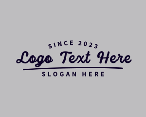 Cursive - Casual Hipster Business logo design