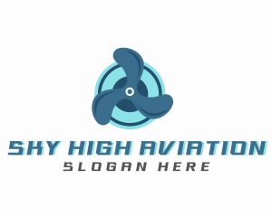 Aircraft Propeller Aviation logo design