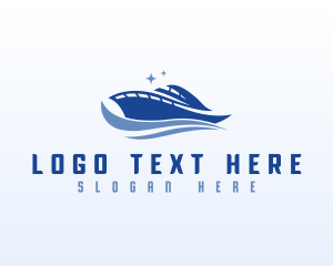 Speedboat Yacht Transport Logo