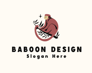 Baboon - Jungle Monkey Branch logo design