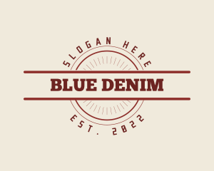 Denim - Retro Diner Restaurant Badge logo design