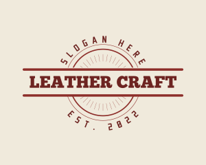 Leather - Retro Diner Restaurant Badge logo design