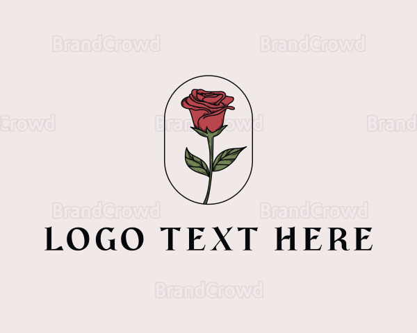 Natural Rose Flower Logo