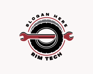 Wrench Tire Mechanic logo design