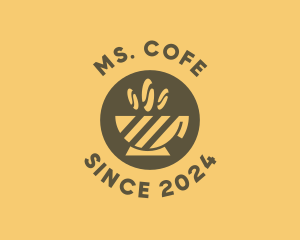 Cup Coffee Beans logo design