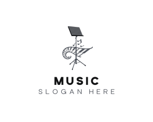 Music Rack Holder logo design