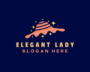 Lady Hat Fashion logo design