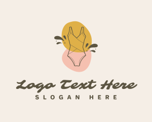 Vintage Tropical Swimwear Logo