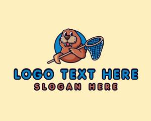 Animal - Cute Walrus Animal logo design