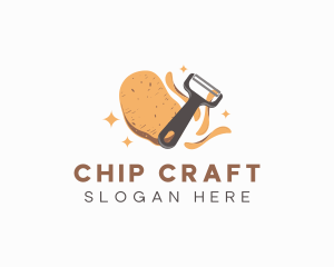 Potato Chips Peeler logo design