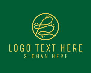 Floral - Leafy Letter B logo design