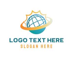 Globe - Solar Energy Panel logo design