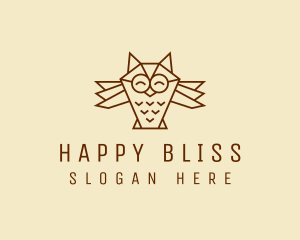 Happy Wise Owl  logo design