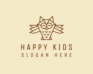 Happy Wise Owl  logo design