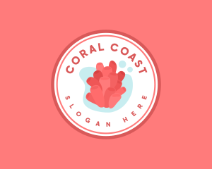Coral Beach Aquarium logo design