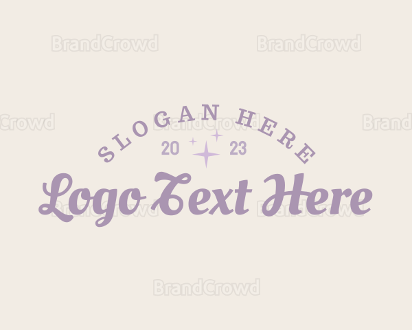 Elegant Pastel Retro Logo