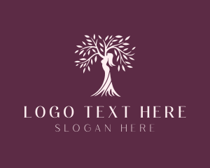 Eco - Woman Wellness Tree logo design