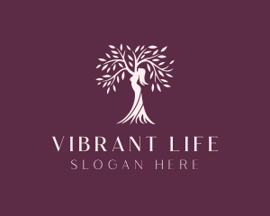 Woman Wellness Tree logo design