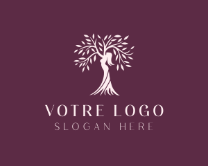 Mindfulness - Woman Wellness Tree logo design