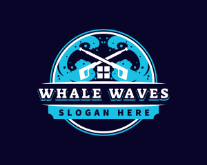 Pressure Wash Wave Cleaning logo design