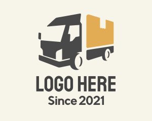 Delivery Truck - Parcel Truck Logistics logo design