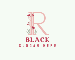 Floral - Letter R Garden Blossom logo design