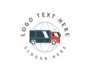 Delivery - Global Logistics Truck logo design