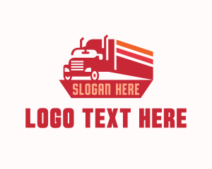 Logistics Transportation Truck Logo