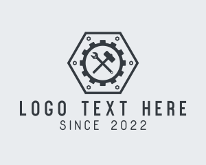 Hexagon - Automotive Engine Mechanic Gear logo design