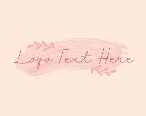 Floral - Floral Feminine Brush logo design