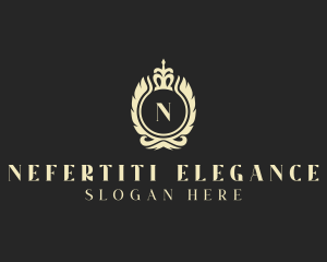 Luxury Crown Wreath  logo design