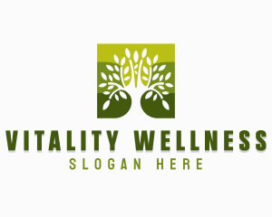 Nature Wellness Tree logo design