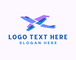 Flight - Plane Pilot Logistics logo design