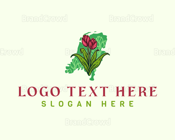 Netherland Flower Tulip Logo