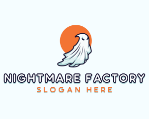 Scary Halloween Ghost logo design