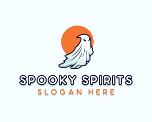 Scary Halloween Ghost logo design