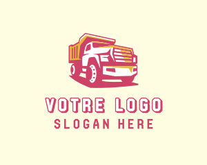 Dump Truck Construction Trucking Logo