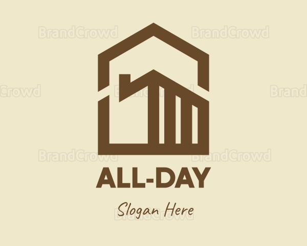 Elegant Brown Real Estate Property Logo