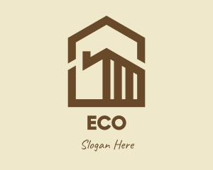 Elegant Brown Real Estate Property Logo