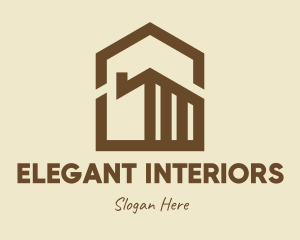 Elegant Brown Real Estate Property logo design