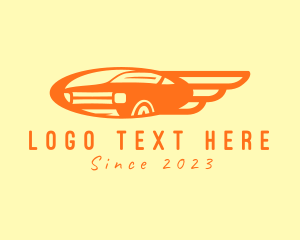 Luxury Car - Orange Vintage Car logo design